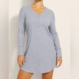 Soma Waffle Knit Long Sleeve Sleepshirt, XL